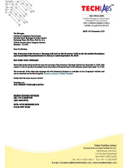 Transcript of Earnings Call dated-05-12-2025