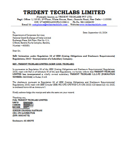 Trident Disclosure Subsidary Reg 30